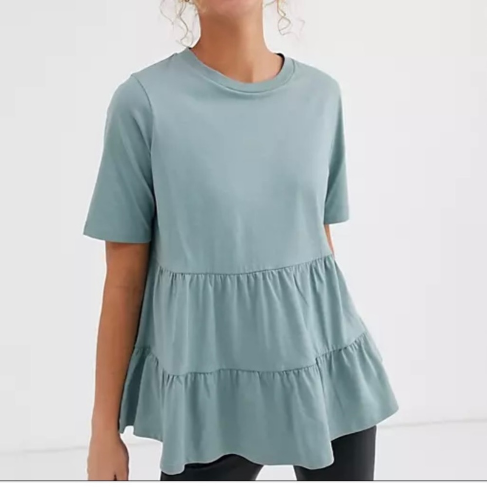Asos Design Tiered Smocked Top